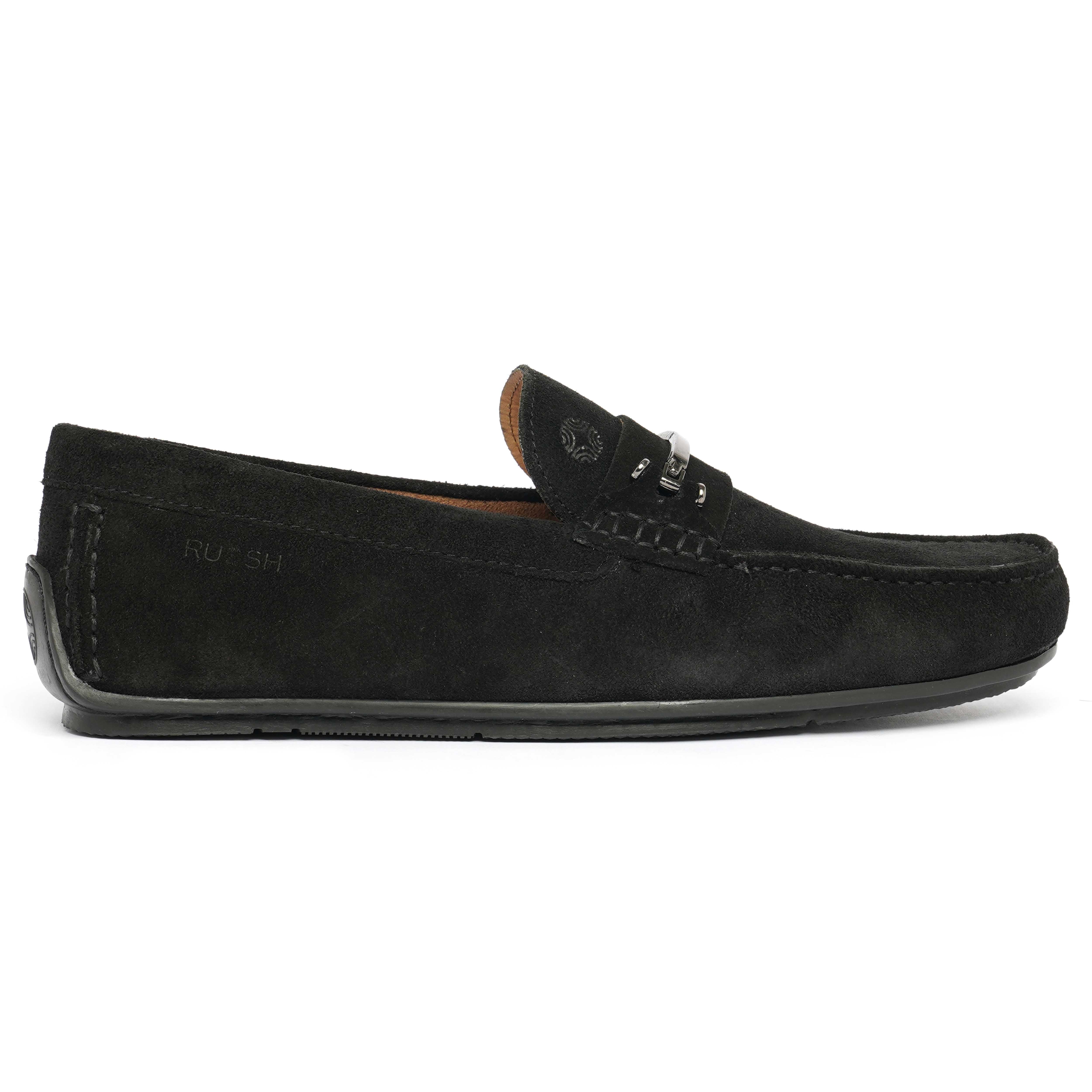 The Macau Ruosh Men Black Nubuck Driver