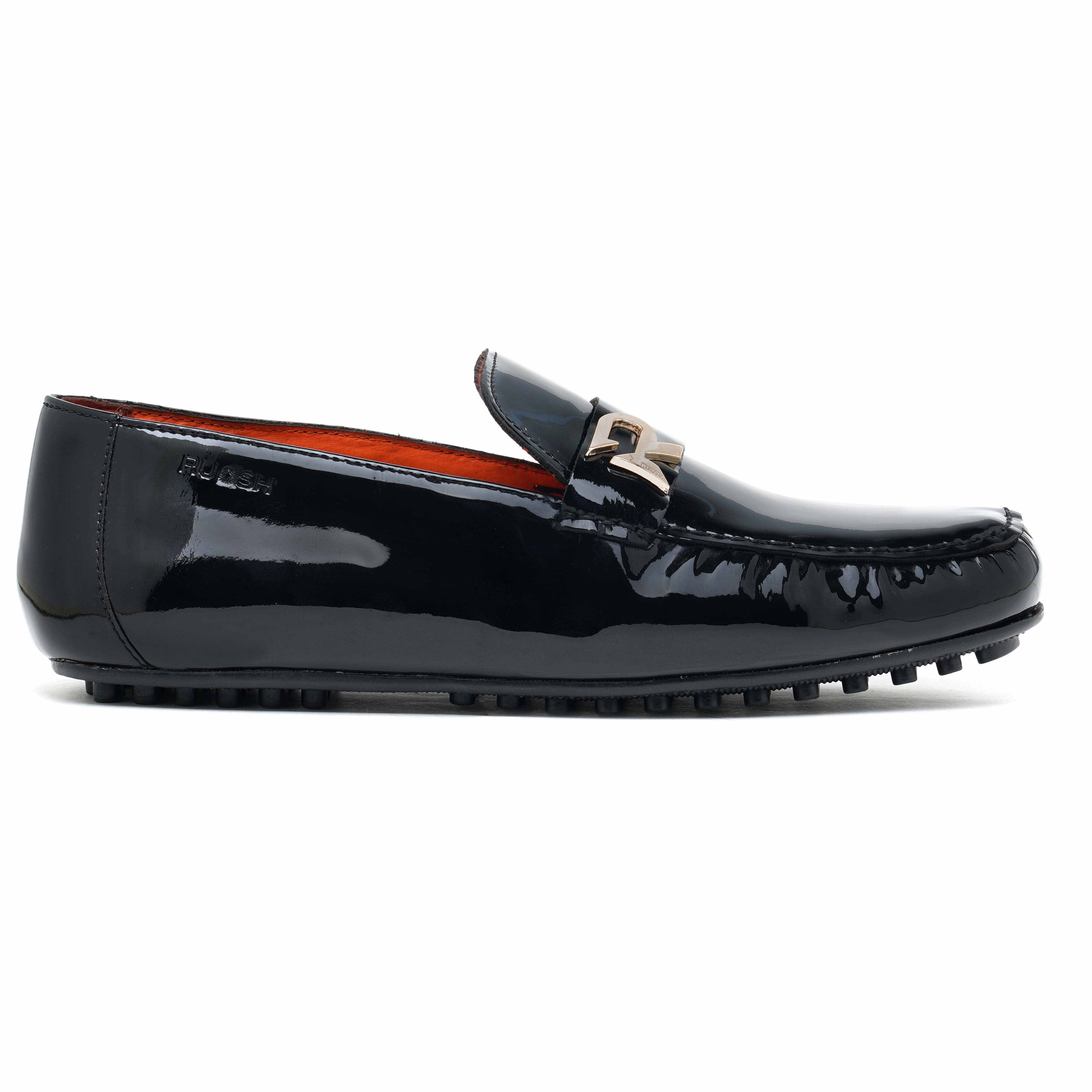 The Seti Ruosh Men Black Glossy Loafer