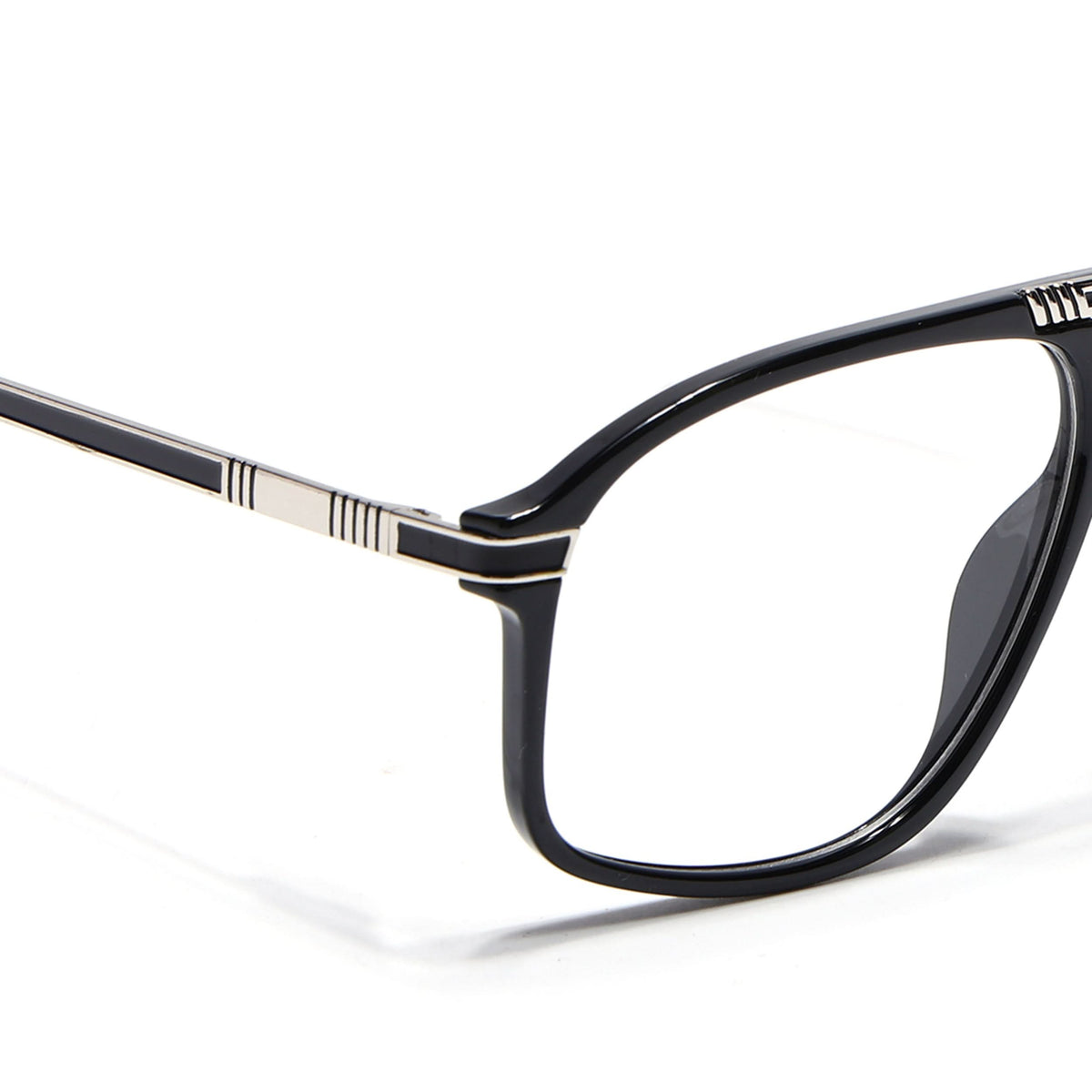 Eyejack Titex Shine Black & Silver Aviator Eyeglasses for Men and Women - view 3