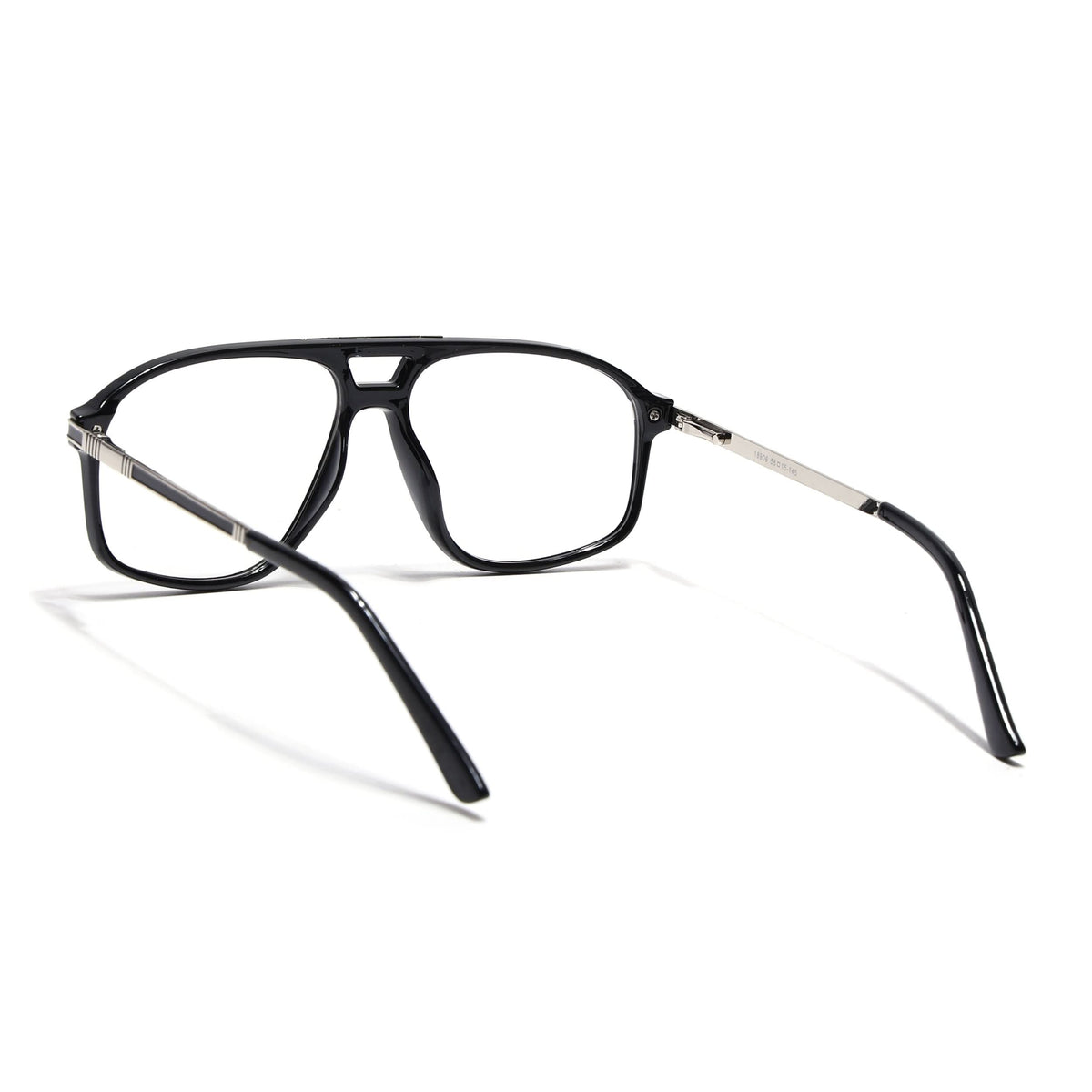 Eyejack Titex Shine Black & Silver Aviator Eyeglasses for Men and Women - view 4