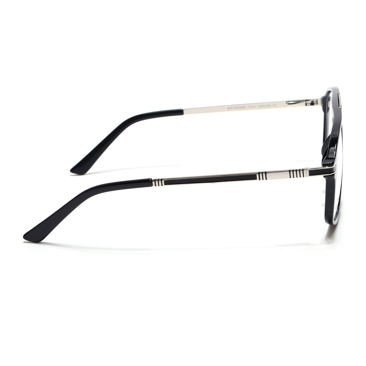 Eyejack Titex Shine Black & Silver Aviator Eyeglasses for Men and Women - view 5
