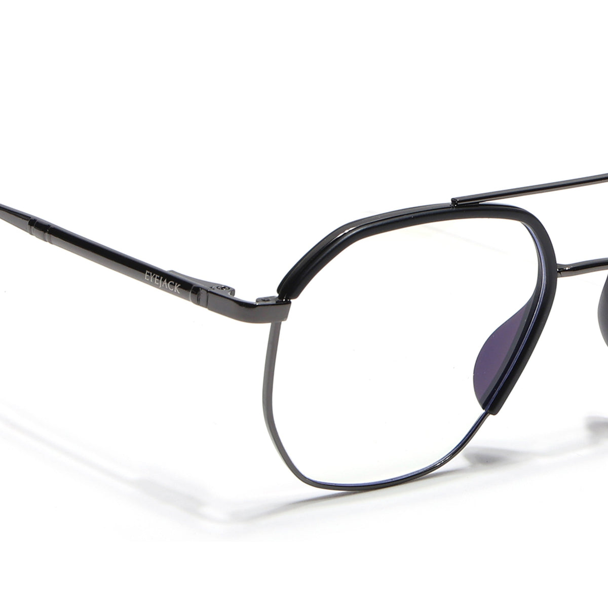 Eyejack Aura Grey & Black Wayfarer Eyeglasses for Men and Women - Style 1946 - view 5