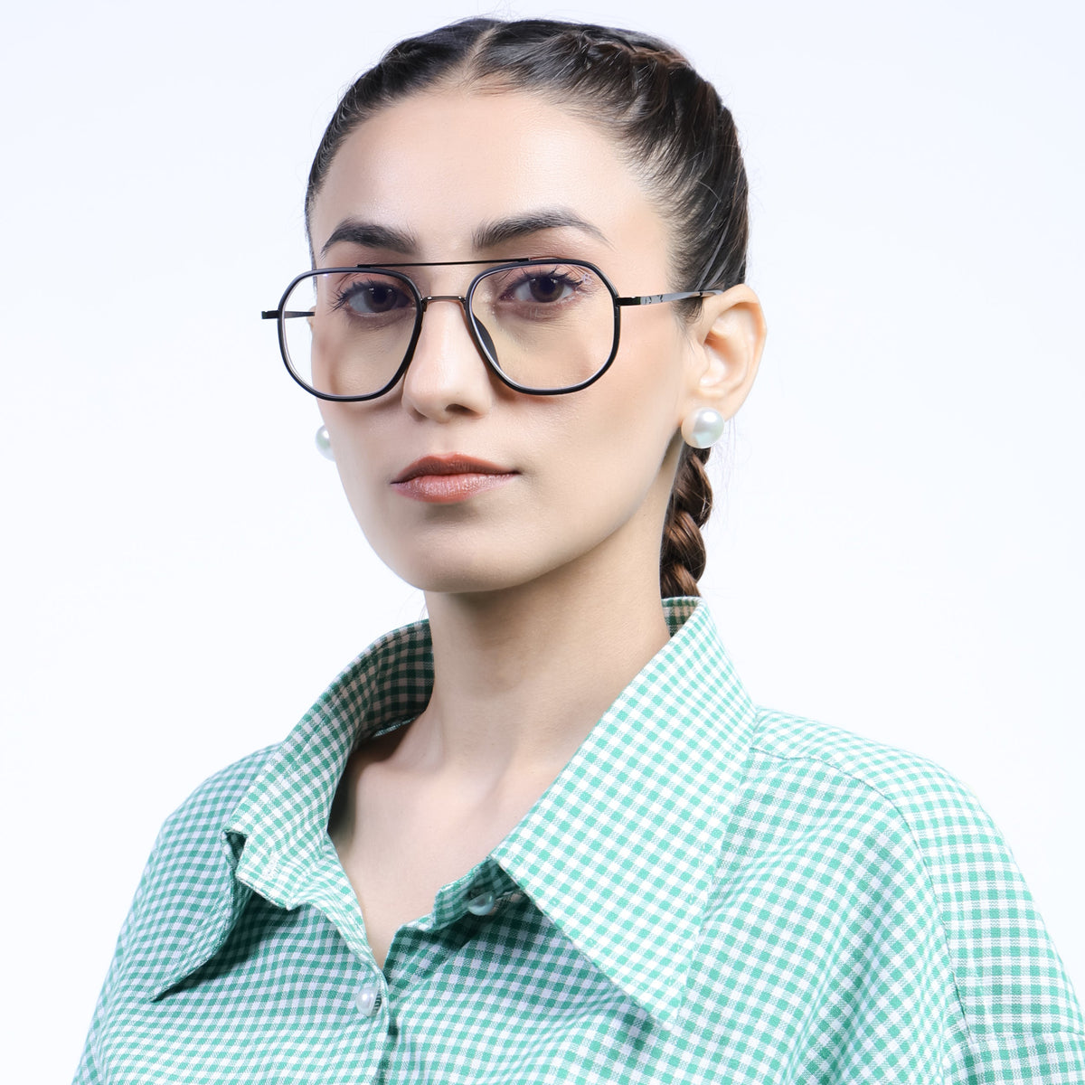 Eyejack Aura Grey & Black Wayfarer Eyeglasses for Men and Women - Style 1958 - view 9