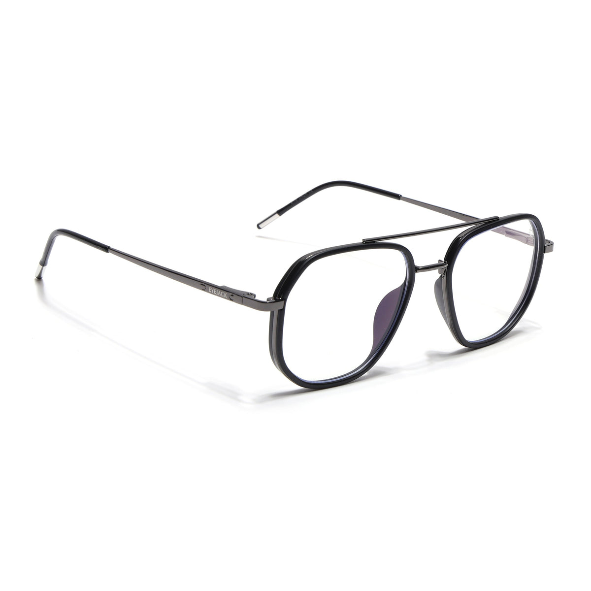 Eyejack Aura Grey & Black Wayfarer Eyeglasses for Men and Women - Style 1958 - view 1