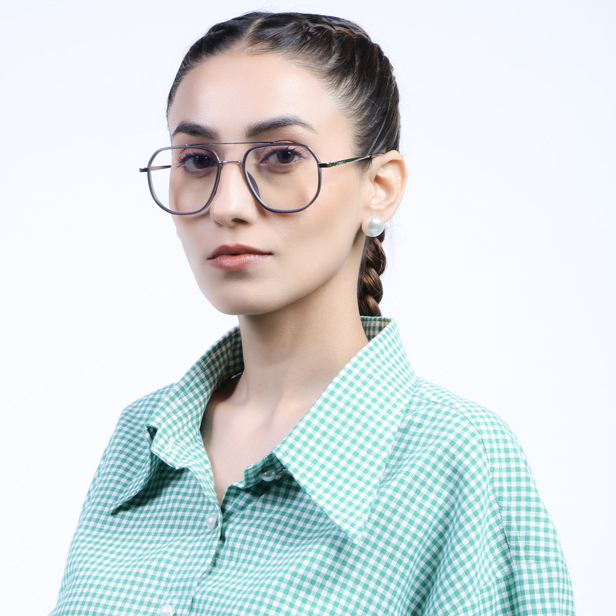 Eyejack Aura Grey & Silver Wayfarer Eyeglasses for Men and Women - Style 1959 - view 9