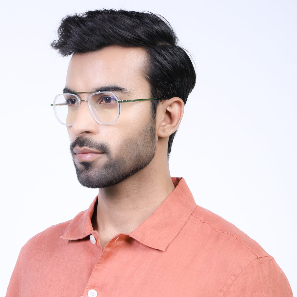 Eyejack Aura Silver & Transparent Wayfarer Eyeglasses for Men and Women - Style 1963 - view 8