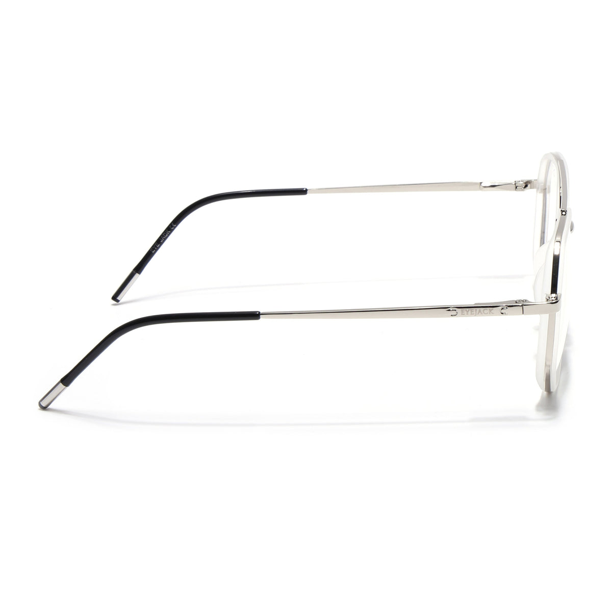 Eyejack Aura Silver & Transparent Wayfarer Eyeglasses for Men and Women - Style 1963 - view 5