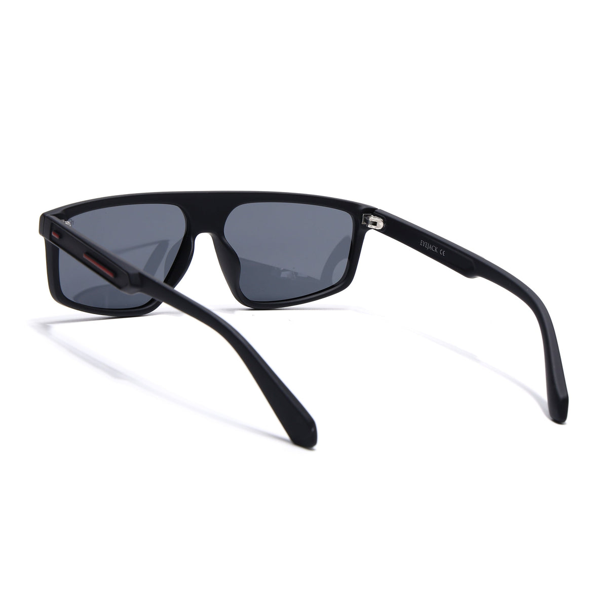 Eyejack Crossline Black Rectangle Sunglasses for Men and Women - Style 2056 - view 6