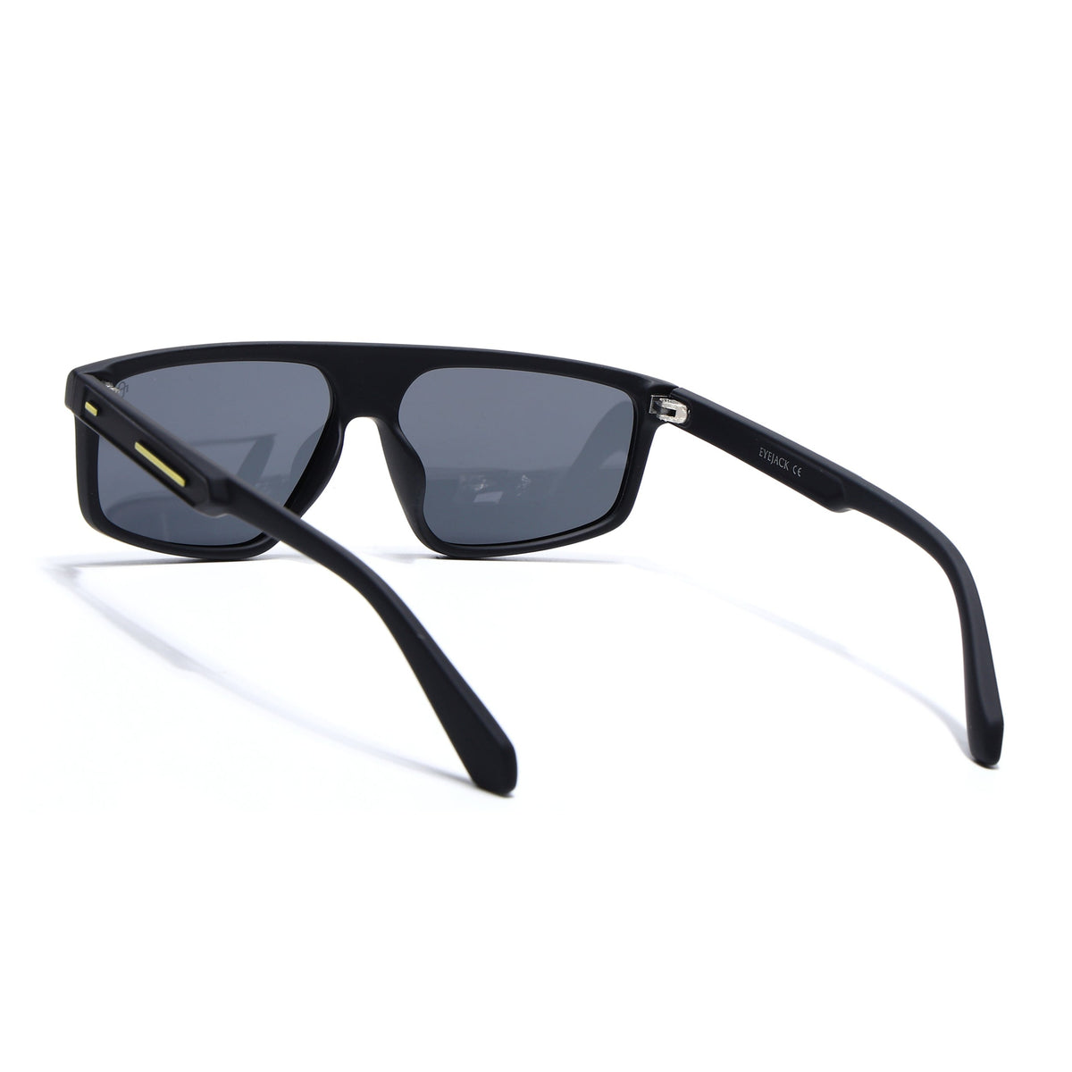 Eyejack Crossline Black Rectangle Sunglasses for Men and Women - Style 2057 - view 6
