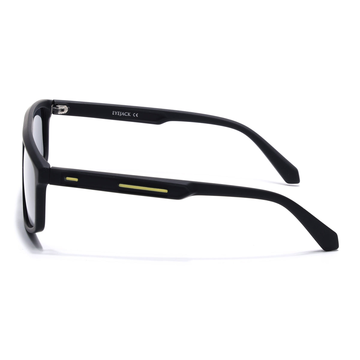 Eyejack Crossline Black Rectangle Sunglasses for Men and Women - Style 2057 - view 7
