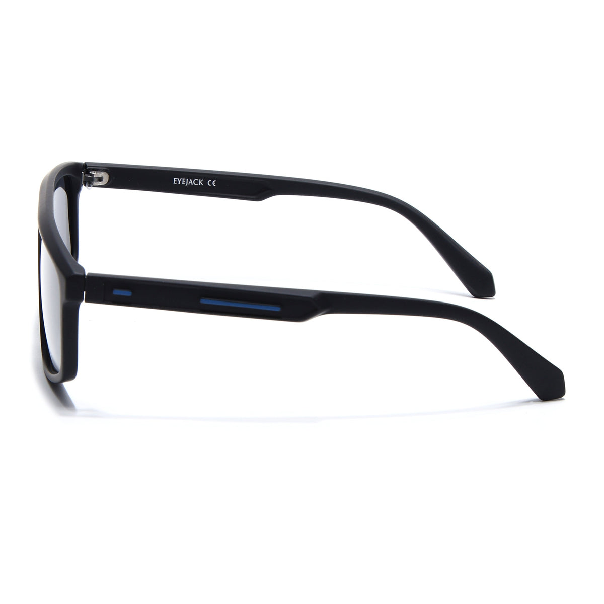 Eyejack Crossline Black Rectangle Sunglasses for Men and Women - Style 2058 - view 7
