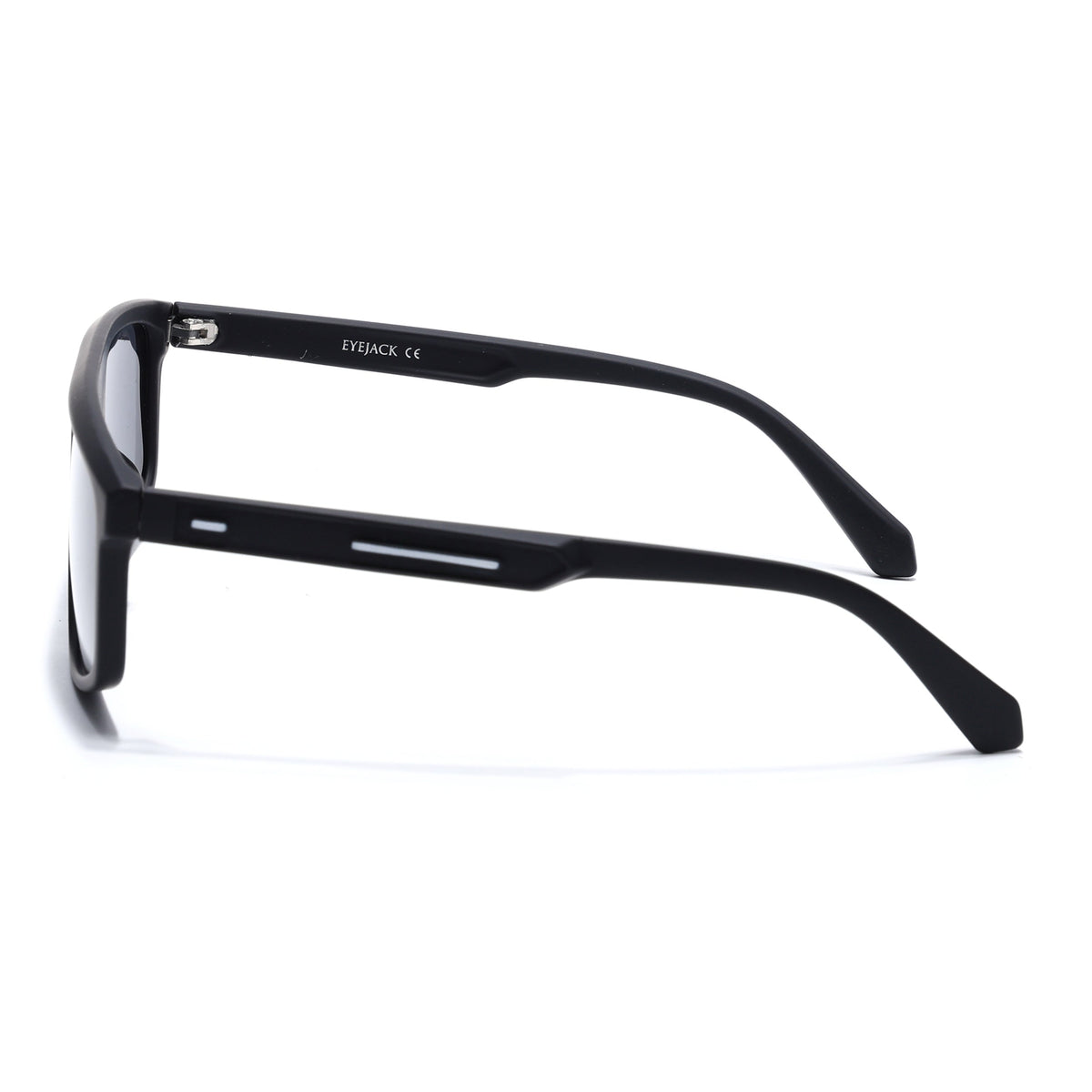Eyejack Crossline Black Rectangle Sunglasses for Men and Women - Style 2059 - view 7