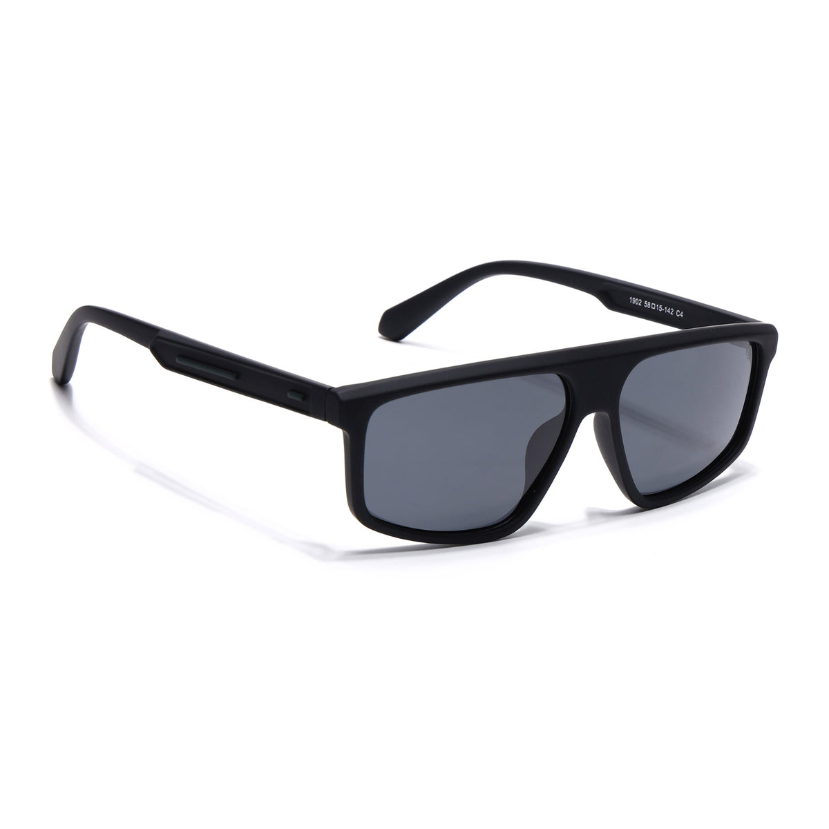 Eyejack Crossline Black Rectangle Sunglasses for Men and Women - Style 2060 - view 2