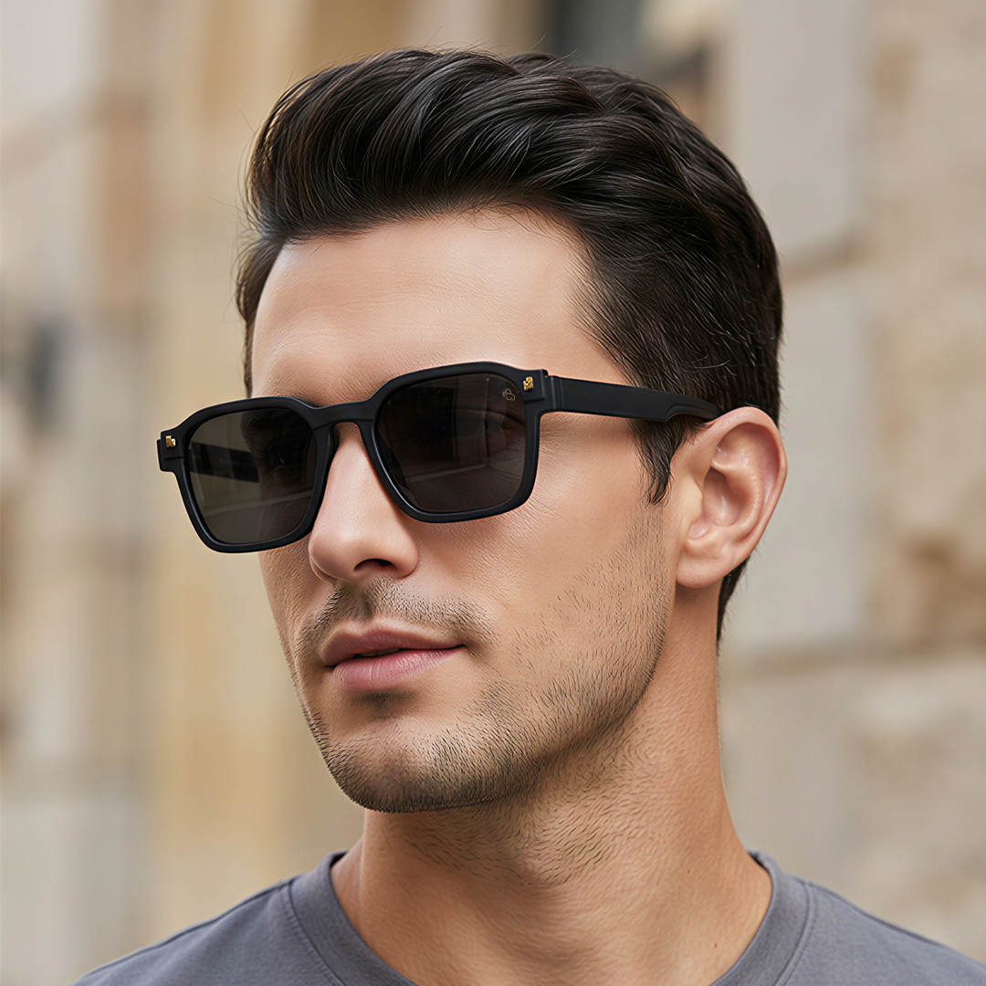 Eyejack Black Square Sunglasses for Men and Women - Style 1044 - view 1
