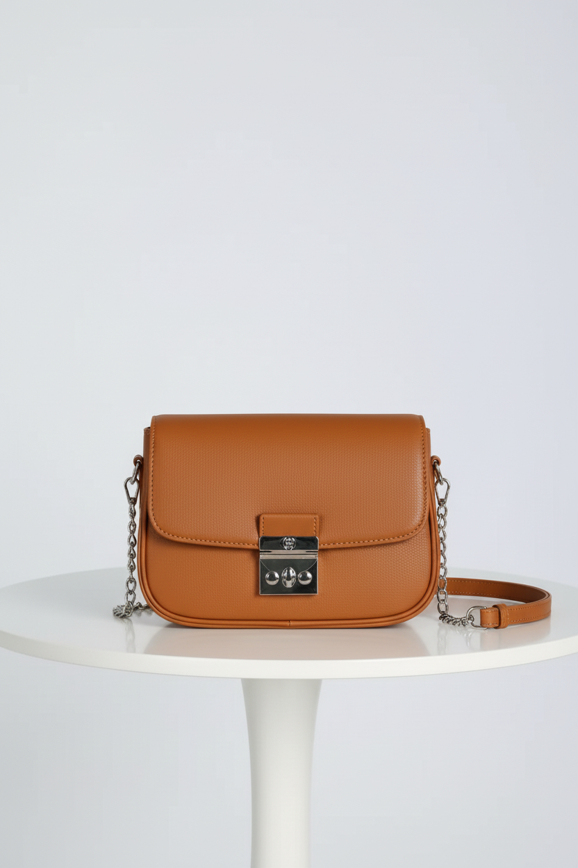 Buckle Handbag – Trendy & Stylish Shoulder Bag for Women (Brown) RAYORA ENTERPRISE