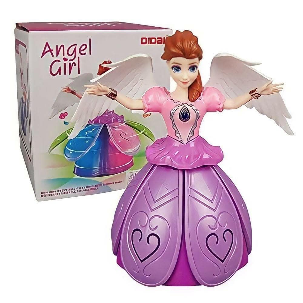 Dancing Miracle Princess Toy Doll with Wings (Purple) - HalfPe