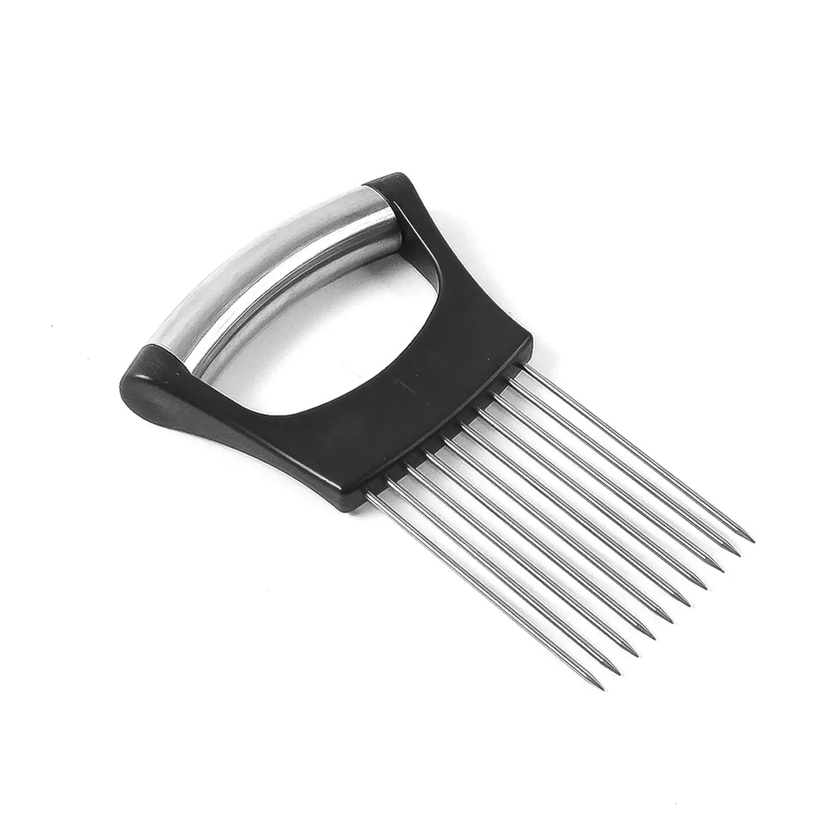 Stainless Steel Onion Cutter Vegetable Slicer Holder Tool (1 Pc) HP DD