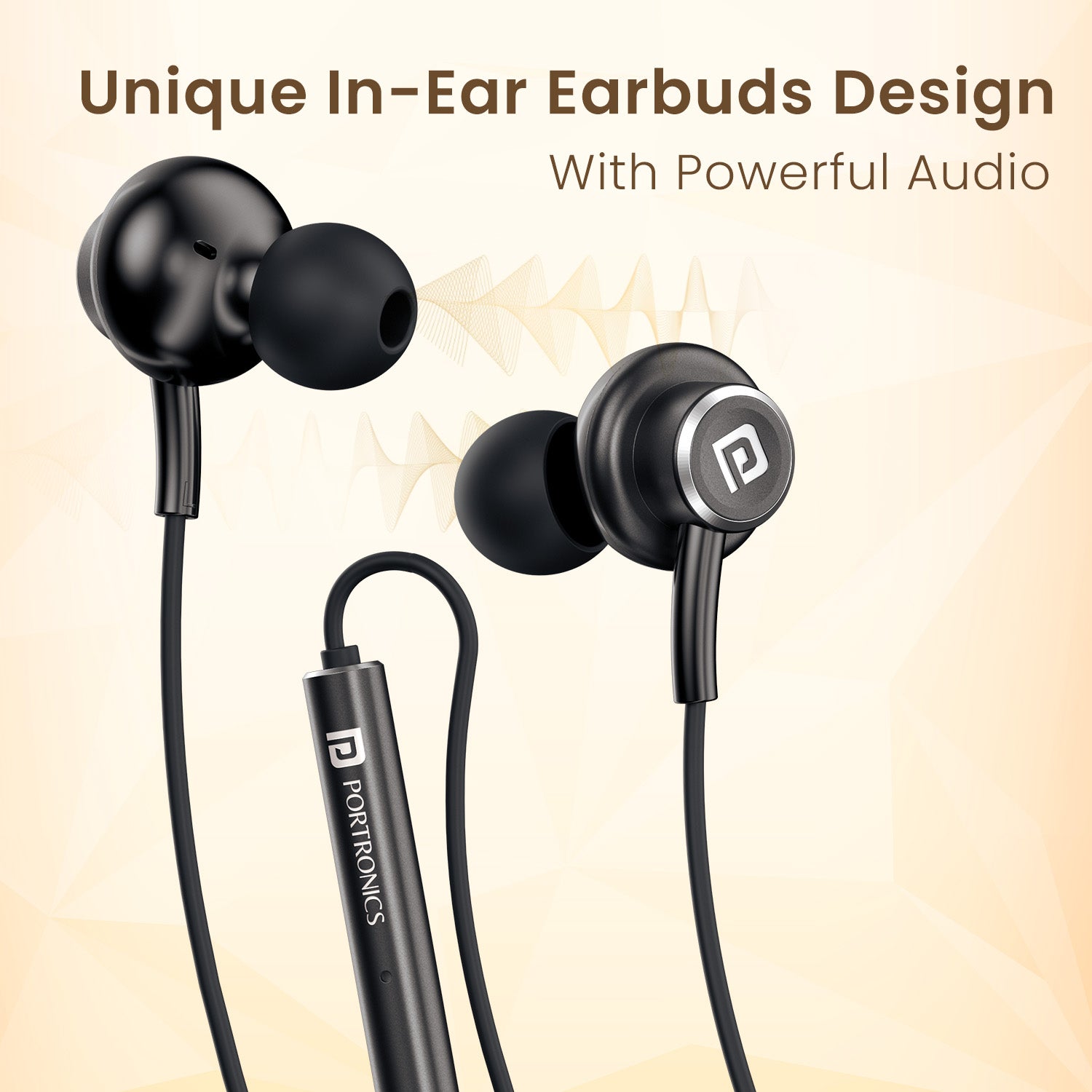 Portronics Conch Sigma Type-C Wired Earphones 14.2mm Driver (BLACK) Halfpe Deals