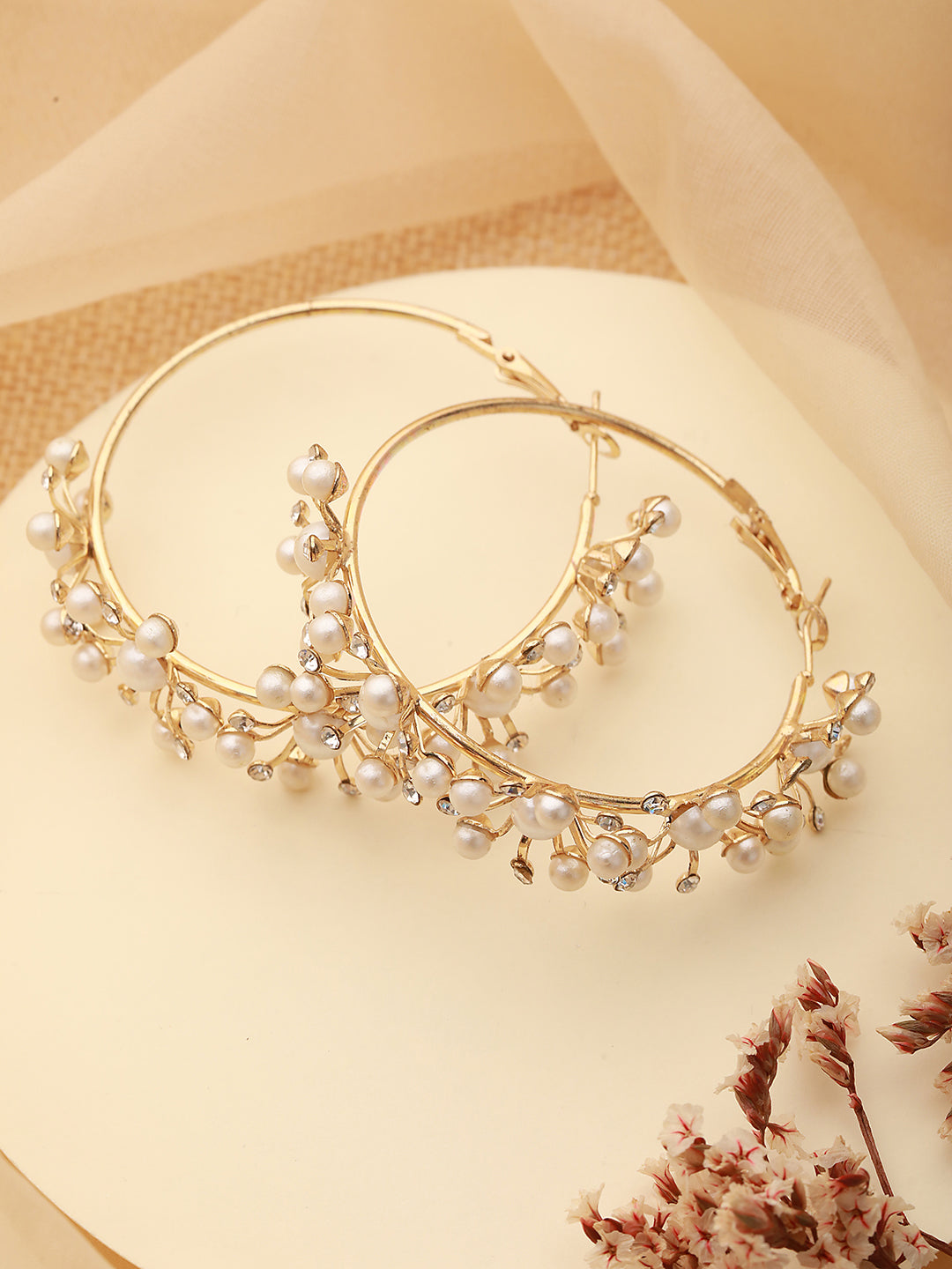 Gold-Toned Classic Hoop Earrings