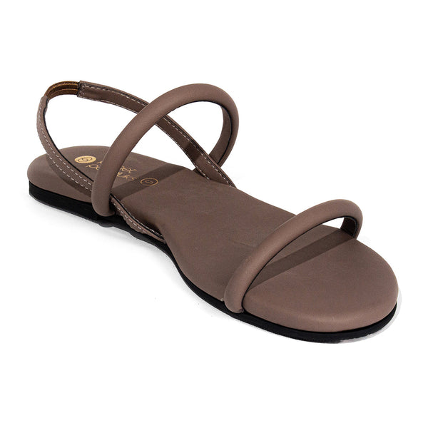 Lily Dual-Strap Vegan Leather Brown Women Sandals Planet Paaduks