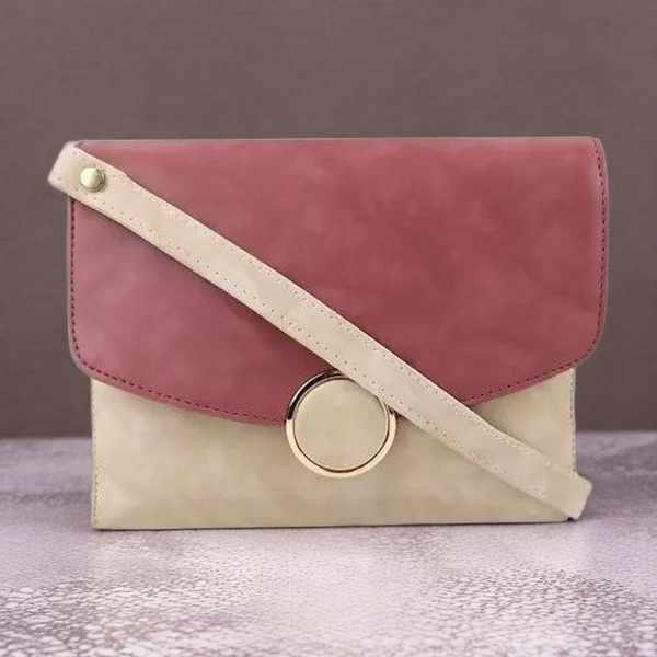 Trendy Women's Sling Bag with comfort (Pink Beige)