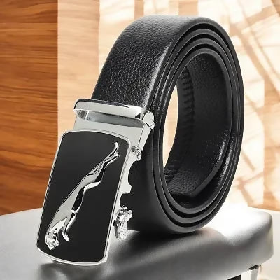 Jag Black Silver Artificial Leather Belt For Men Best Valentine gift i