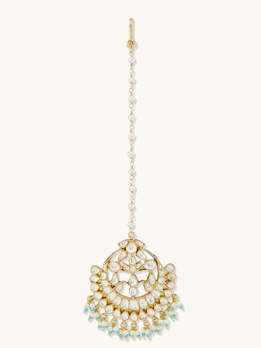 22k Gold Plated Chandbali Maang Tikka