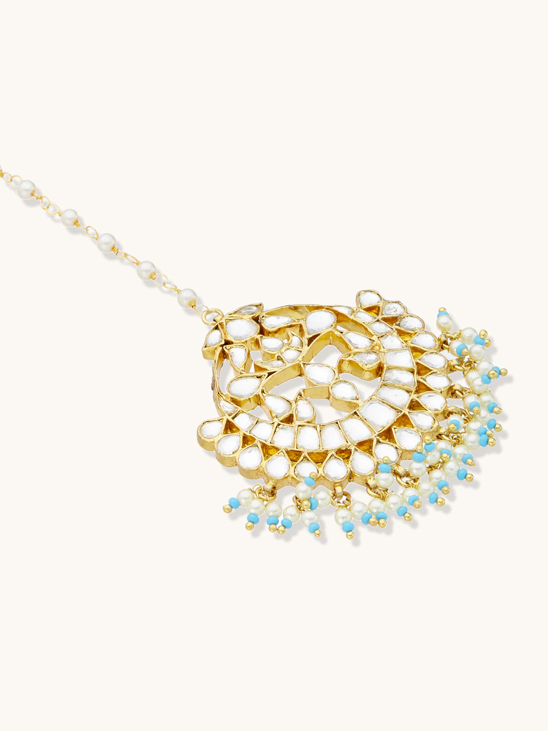 22k Gold Plated Chandbali Maang Tikka