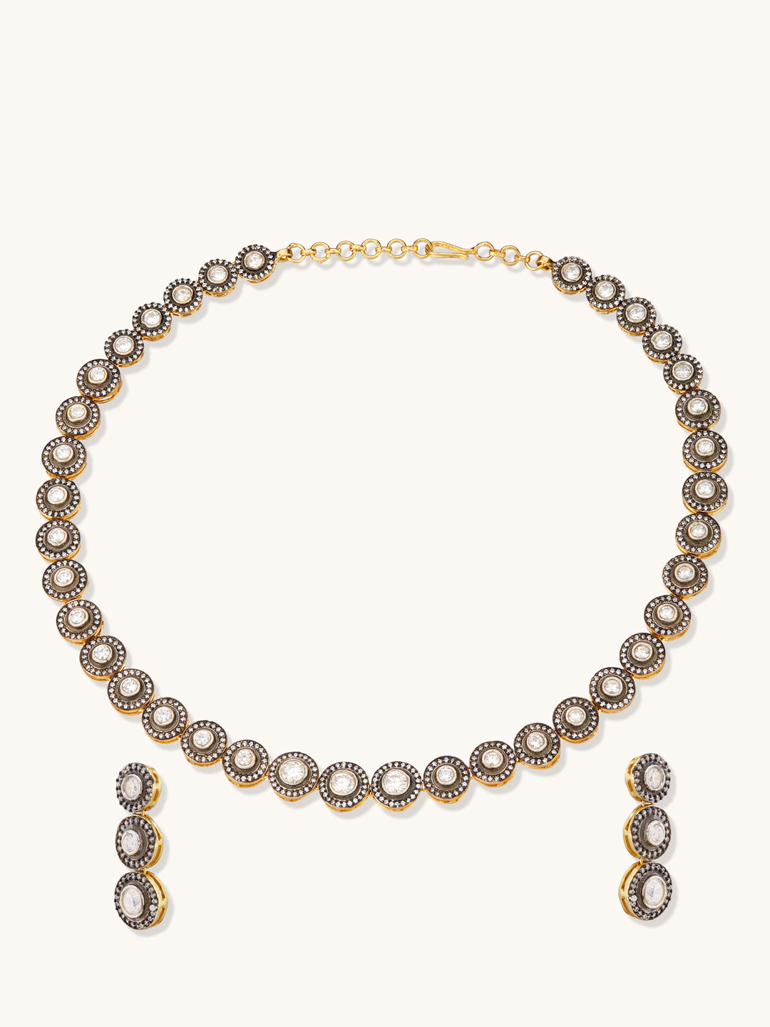 22K Gold-Plated Kundan Studded Necklace Set