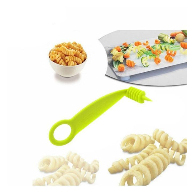 Kitchen Plastic Vegetables Spiral Cutter Spiral Knife Spiral Screw Slicer