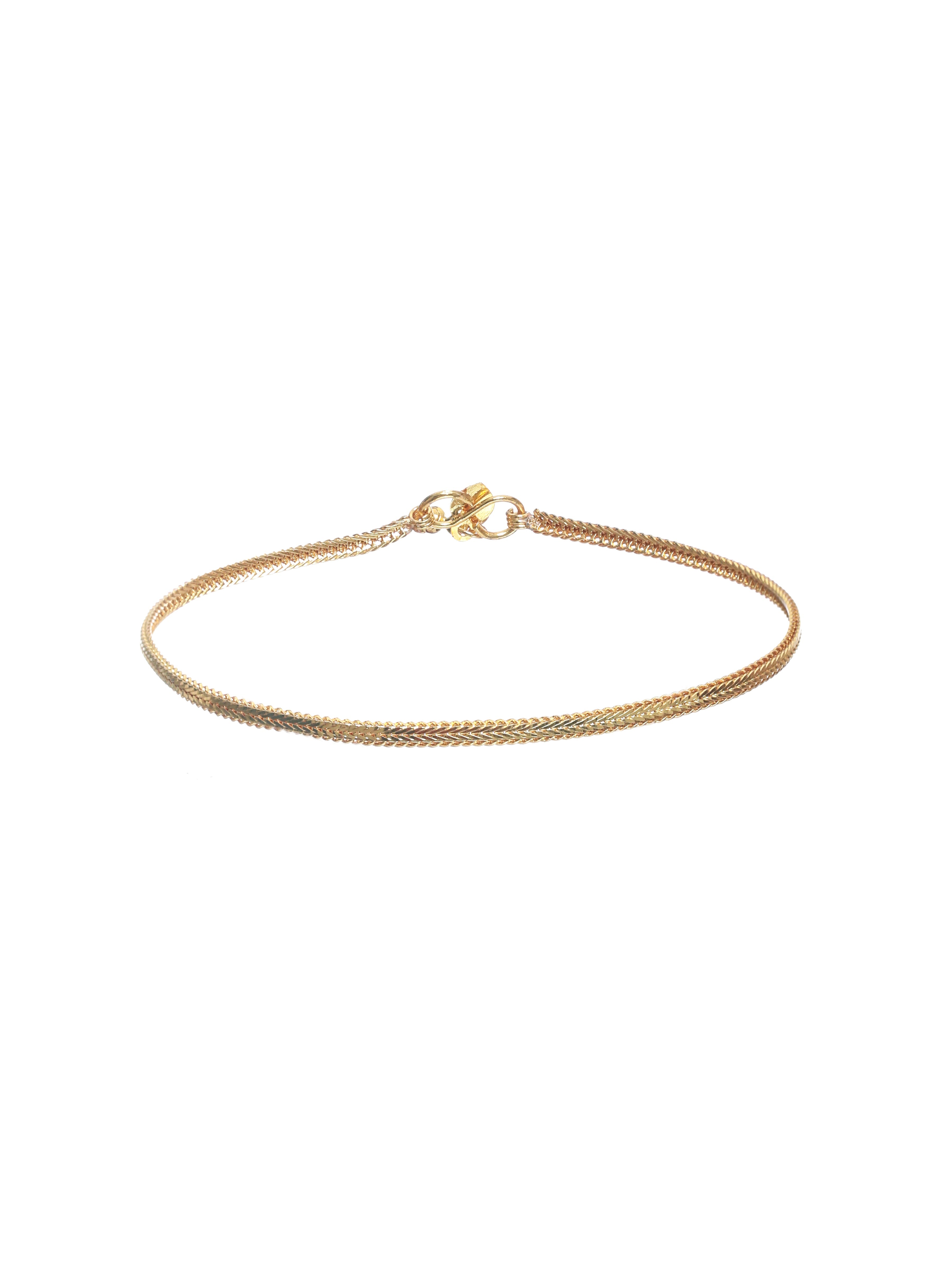 Set Of 2 Gold-Plated Handcrafted Anklets