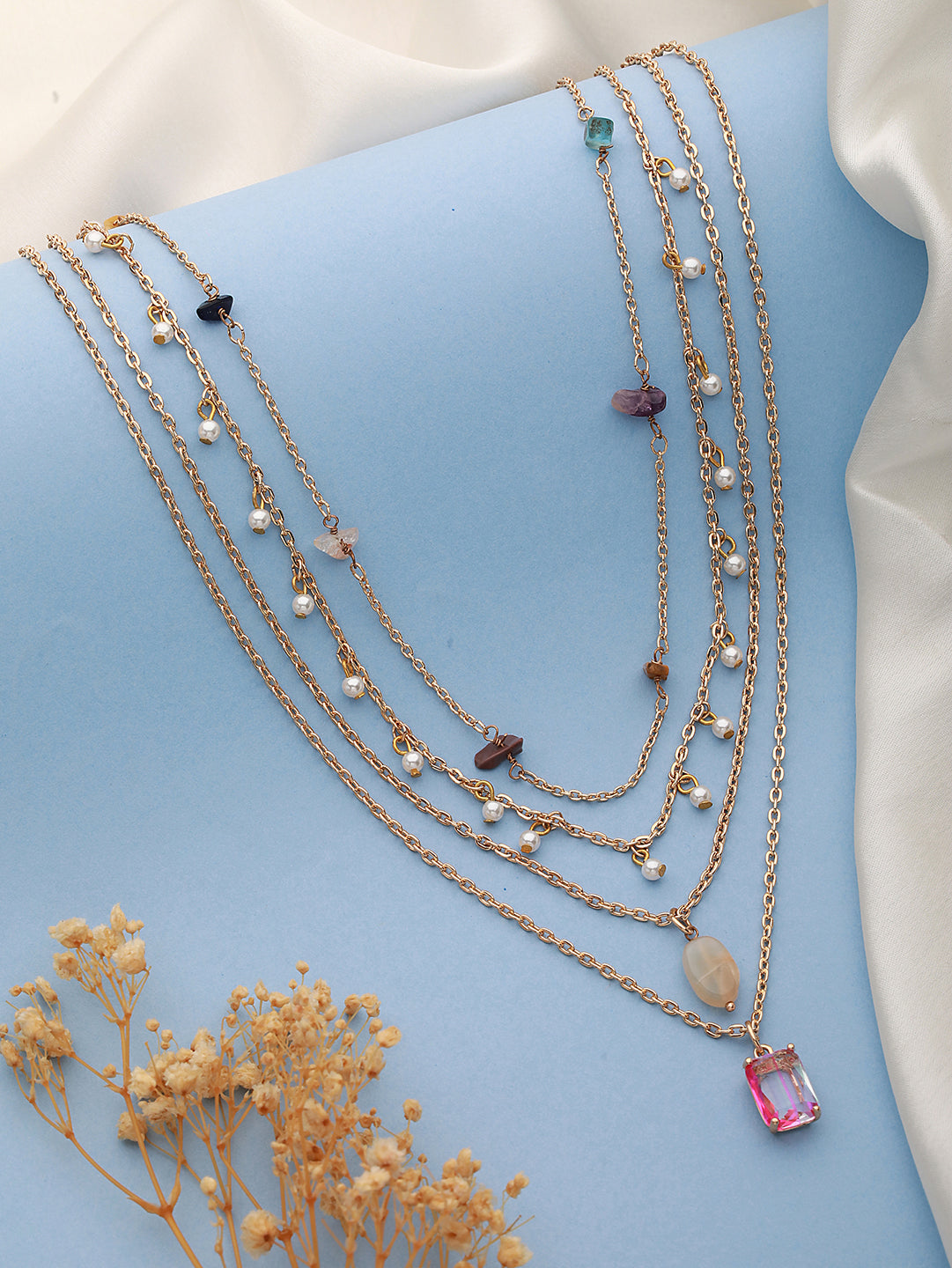 Brass Gold-Plated Layered Necklace