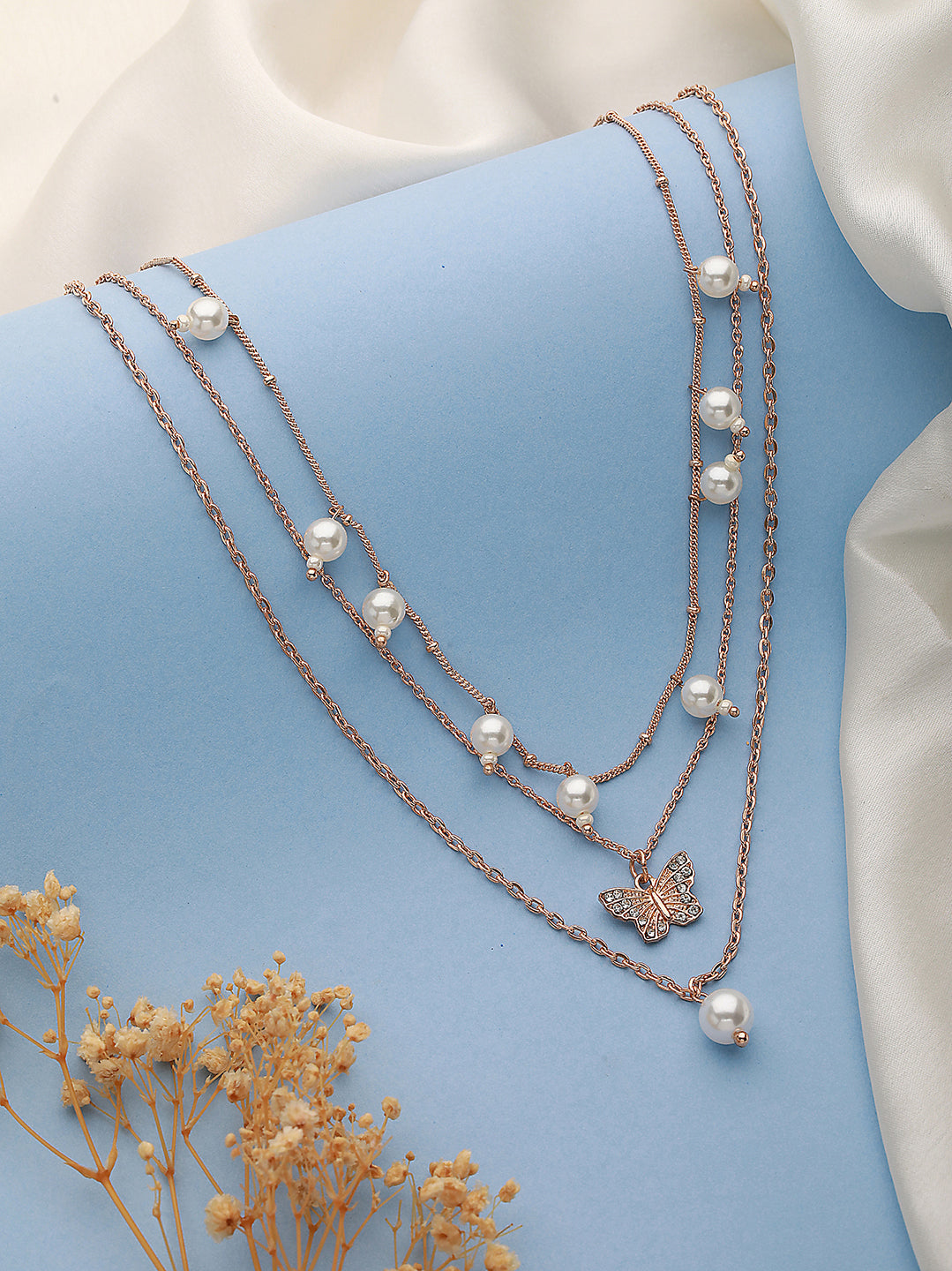 Rose Gold-Plated Layered Necklace
