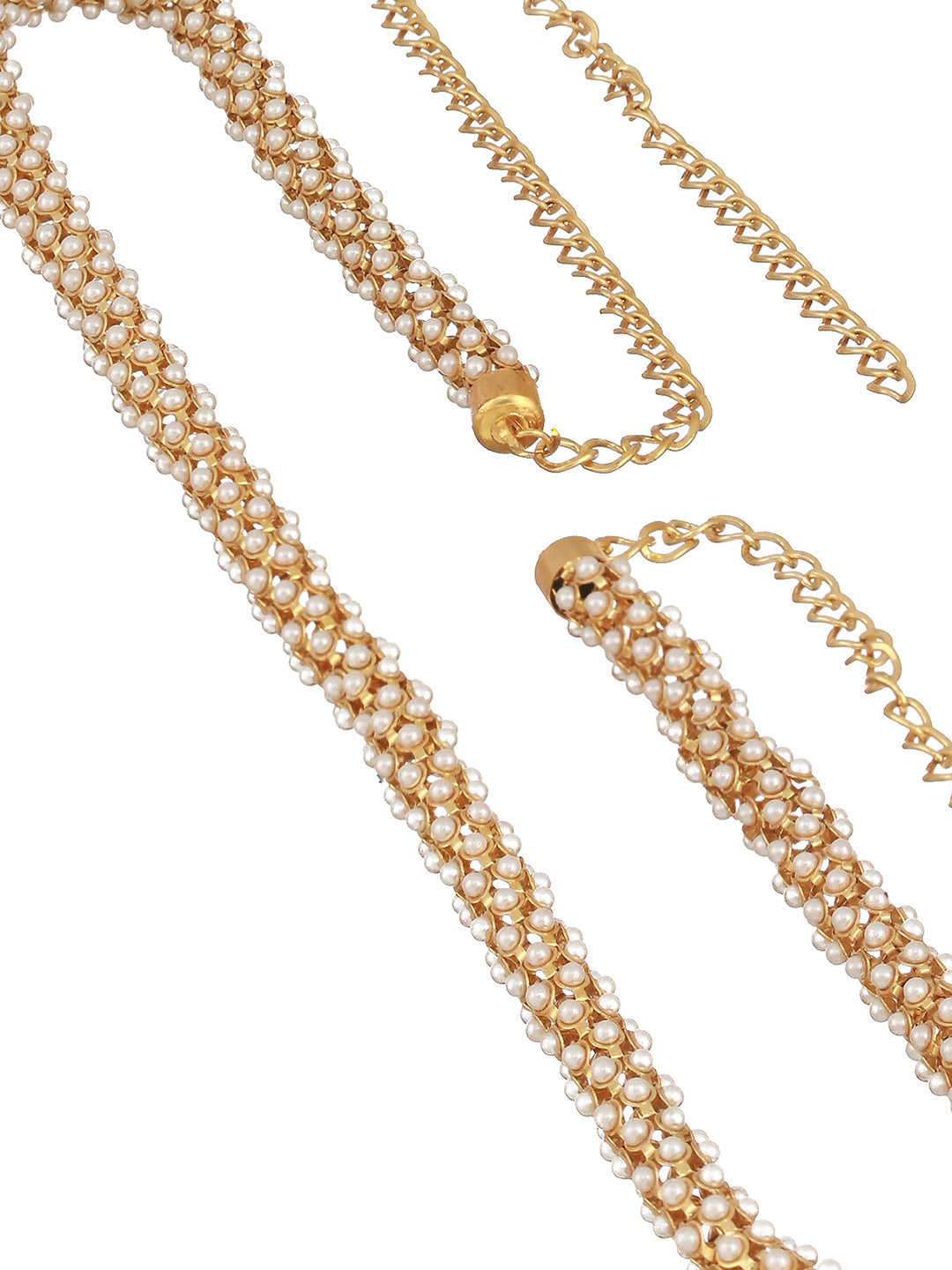 Jazz And Sizzle Gold Plated Pearl Beaded Waist Belt