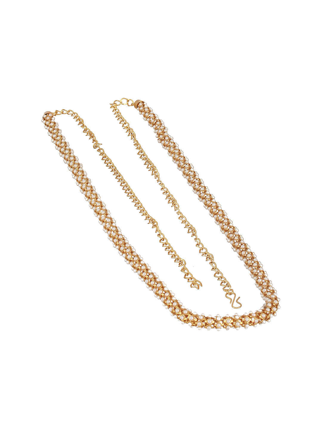 Jazz And Sizzle Gold Plated Pearl Beaded Waist Belt