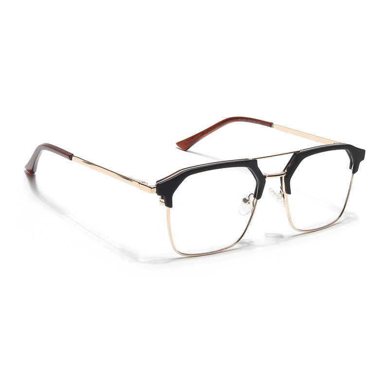 Eyejack Turbo Black & Golden Wayfarer Eyeglasses for Men and Women - view 1