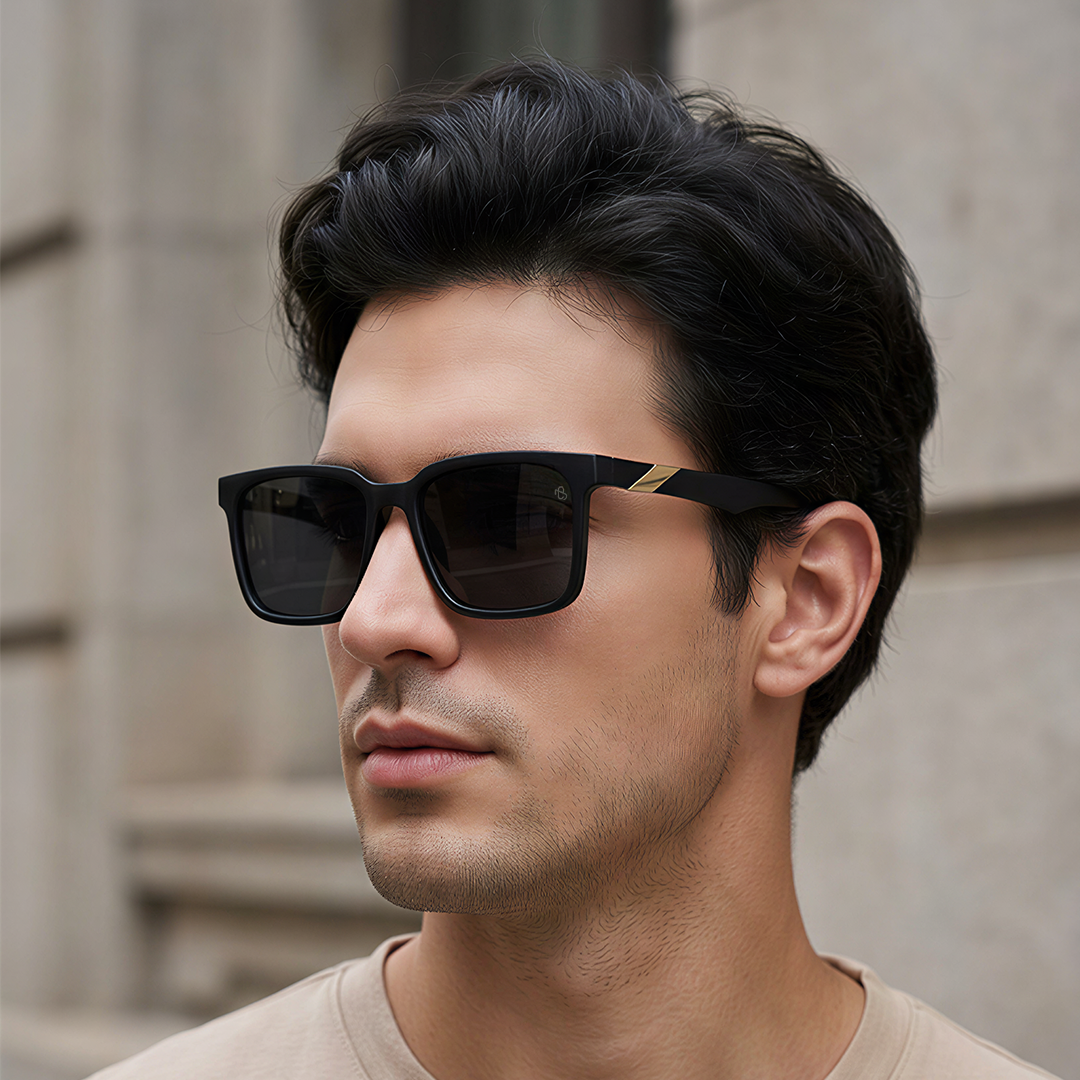 Eyejack Black Square Sunglasses for Men and Women - Style 1074 - view 1