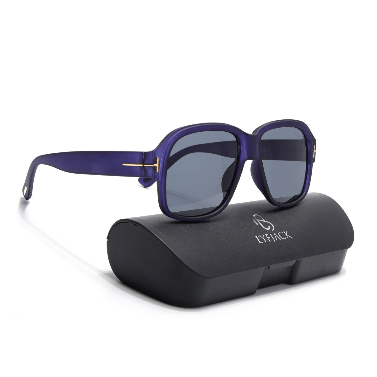 Eyejack Blue Wayfarer Sunglasses for Men and Women - Style 1060 - view 8