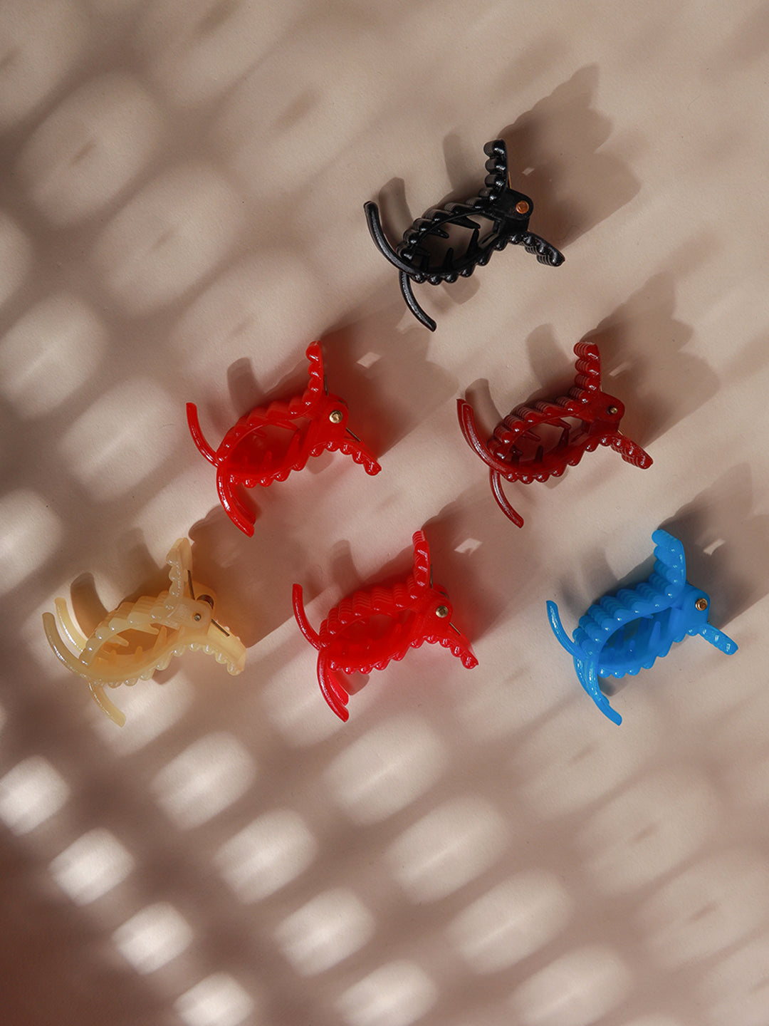 Set Of 6 Multicolor Claw Clips