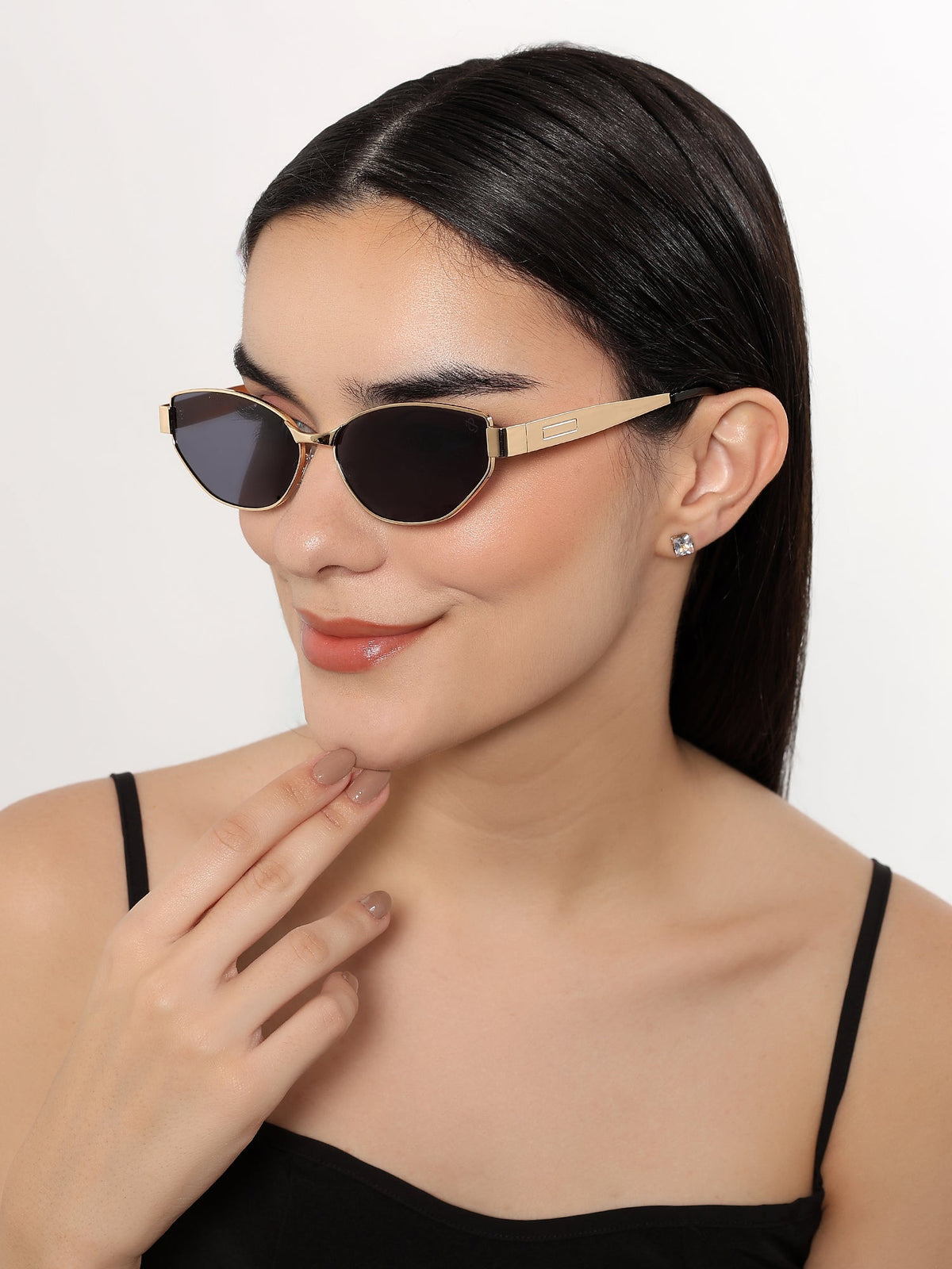 Diva Golden Cateye Sunglasses for Men and Women - Style 2175 - view 1