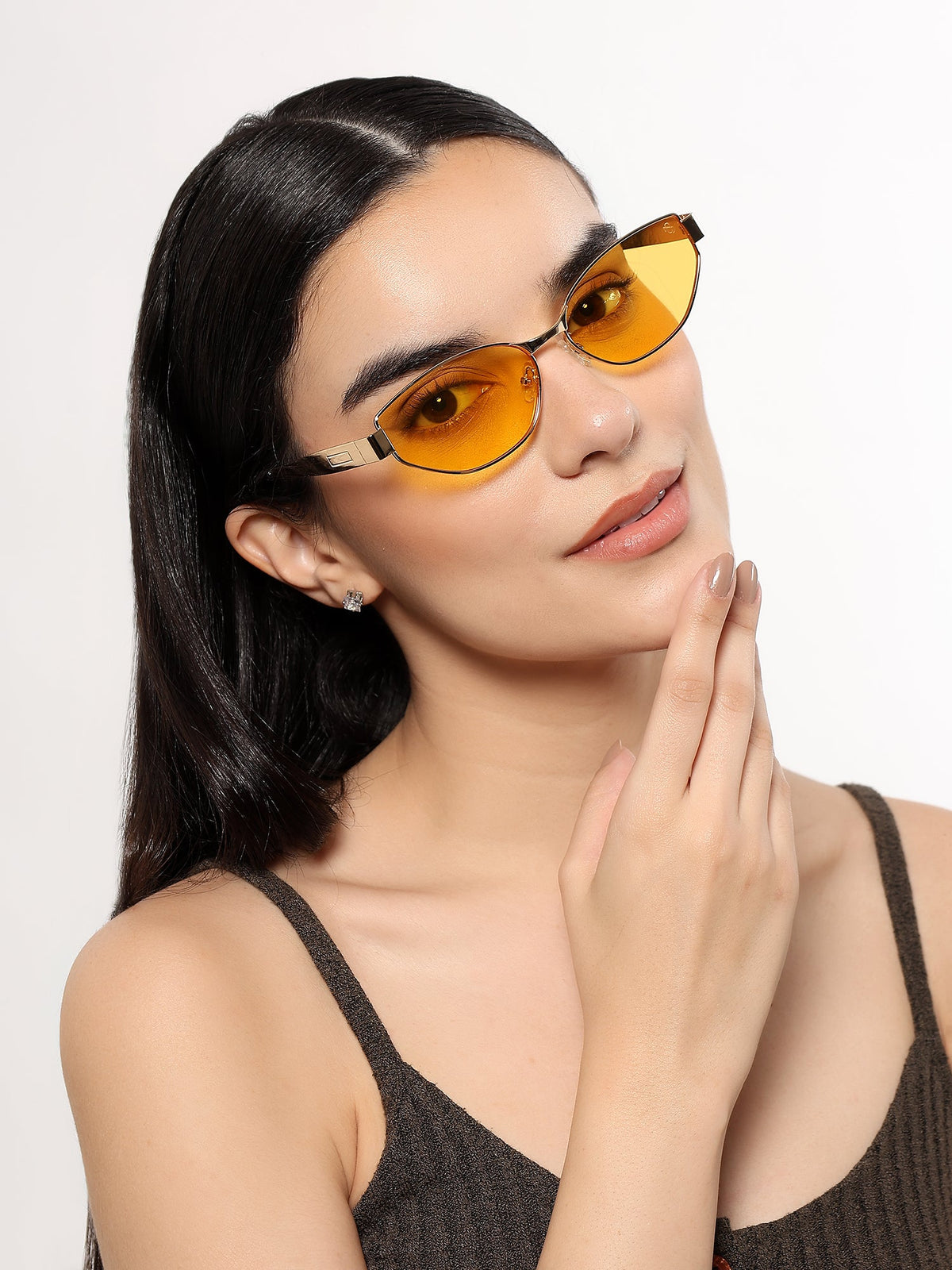 Diva Golden Cateye Sunglasses for Men and Women - Style 2176 - view 1
