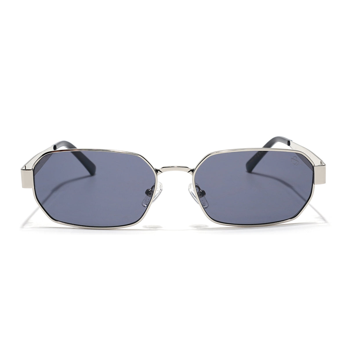 Alpha Silver Rectangle Sunglasses for Men and Women - view 4