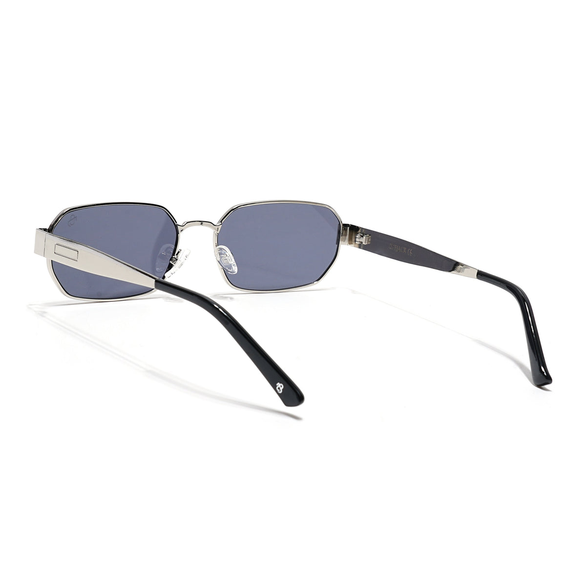 Alpha Silver Rectangle Sunglasses for Men and Women - view 6