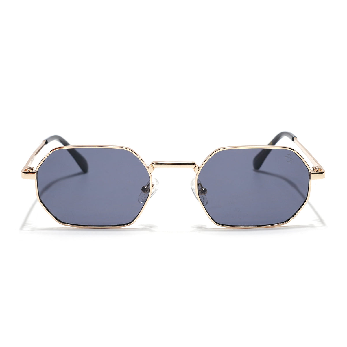 Auralis Golden Hexagonal Sunglasses for Men and Women - view 3