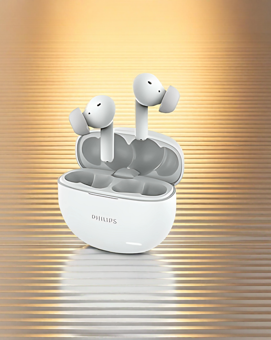 Philips TAT1179WT TWS Earbuds, 10mm Drivers, IPX4, 45H (White)