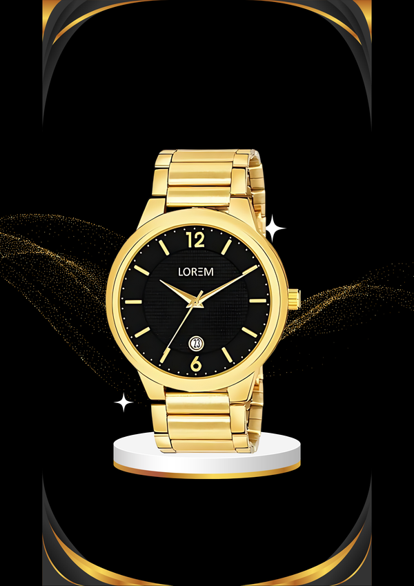 Black Date Function Casual Analog Watch For Men (LR135)