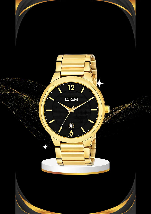 Black Date Function Casual Analog Watch For Men (LR135) LOREM