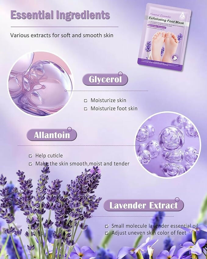 Foot Peeling Mask Dead Skin Remover for Soft, Smooth & Crack-Free Feet