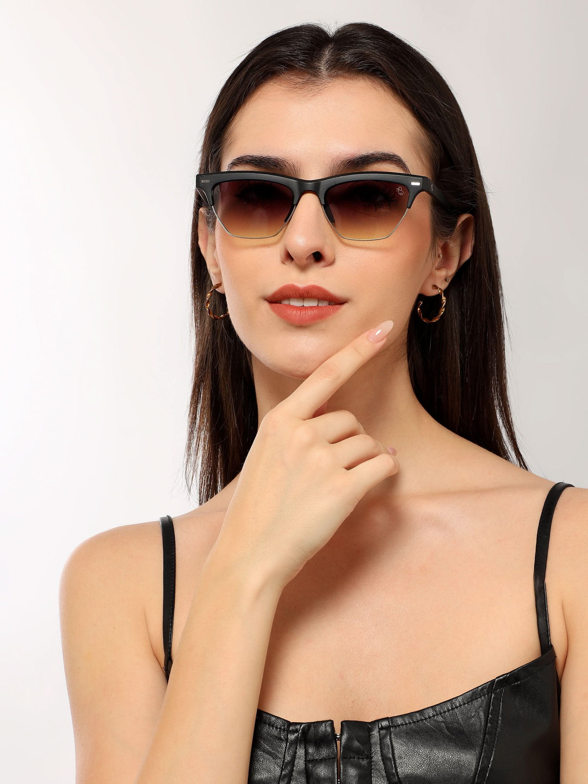 Eyejack Matte Black Half Rim Sunglasses for Men and Women - view 7