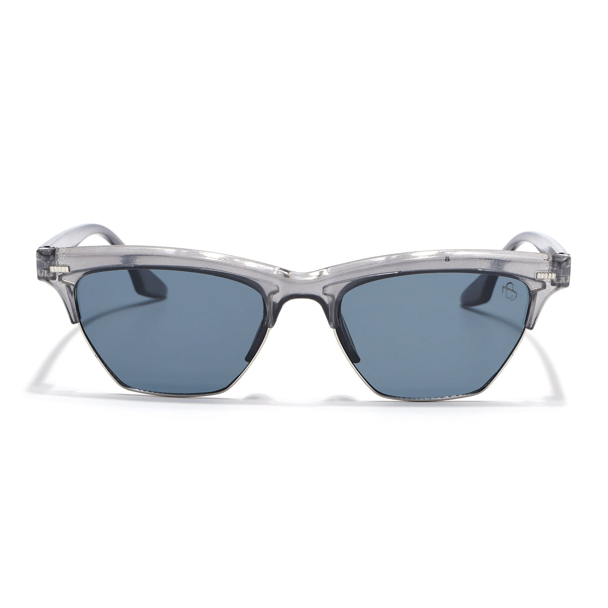 Eyejack Shine Grey Half Rim Sunglasses for Men and Women - view 3